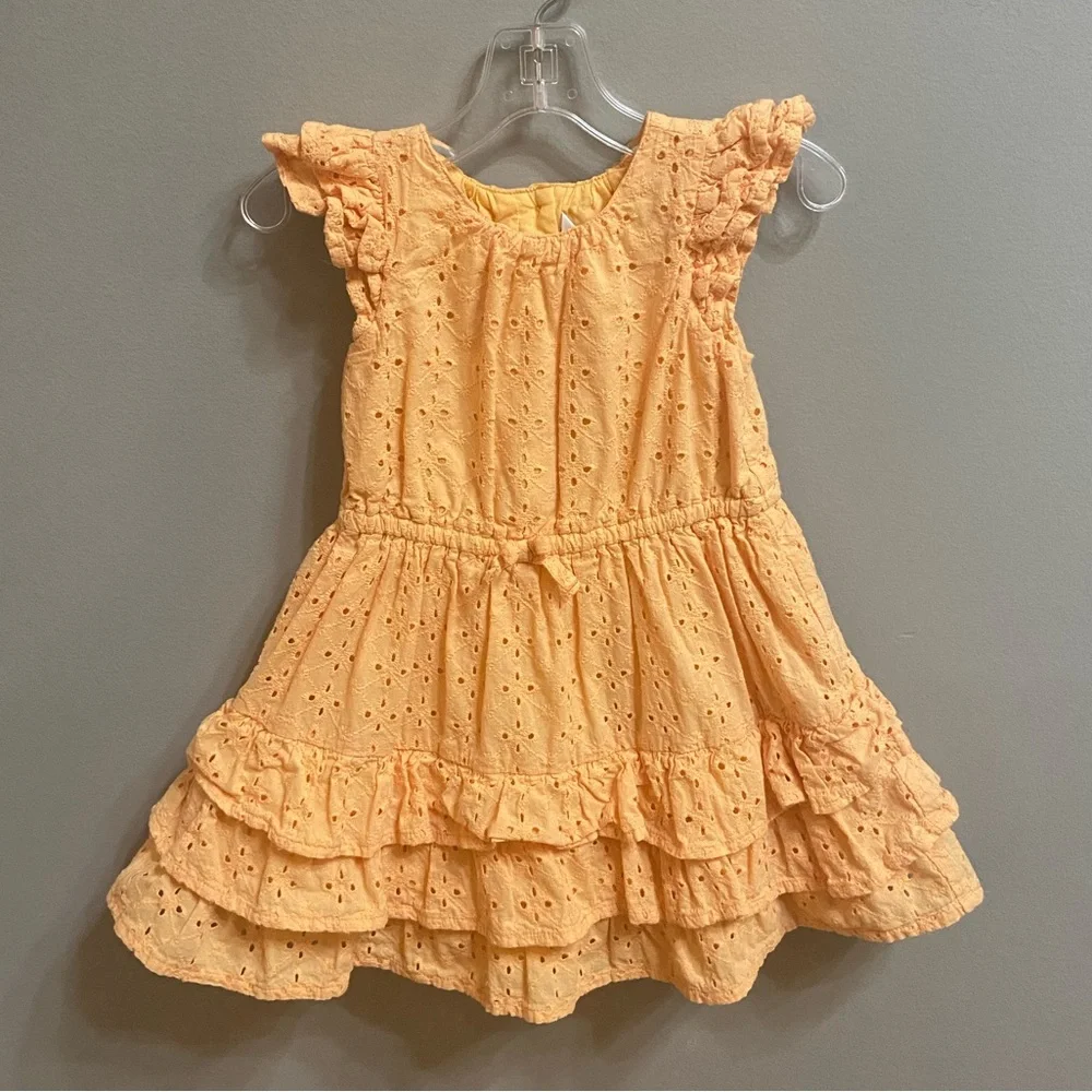 Rachel Zoe X Janie and Jack Eyelet Tiered Ruffle Dress, Size 2T